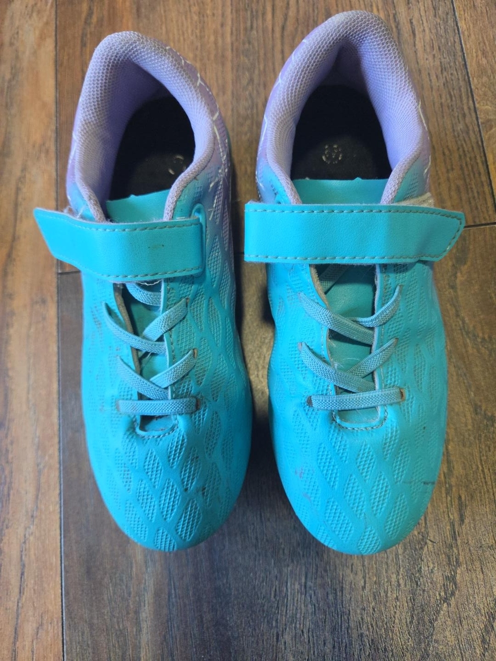Kids Turquoise Athletic Shoes with Lavender Lining - Unbranded